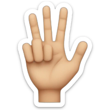 Man showing 3 fingers in right hnd sticker