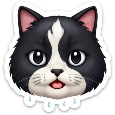A crying cat sticker