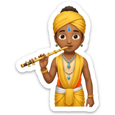Krishna with flute sticker