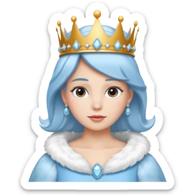 Antarctica princess, bold, crown sticker