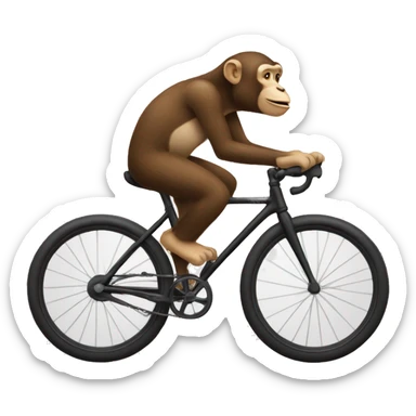 Un singe qui fais du velo sticker