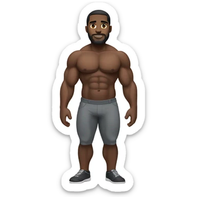 big muscular gay black man sticker