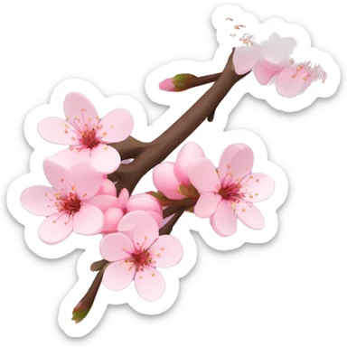 Cherry blossom bouquet sticker