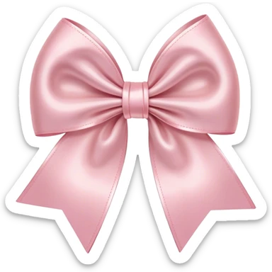 Light pink satin bow sticker