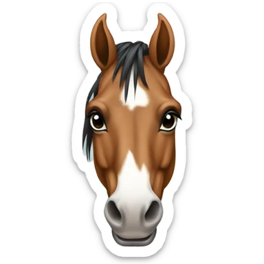 a horse upside down sticker