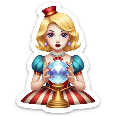 Vintage circus psychic sticker