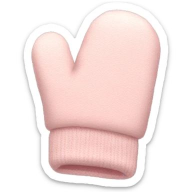 Pale pink Christmas mittens  sticker