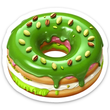 donuts green pistachios topping sticker