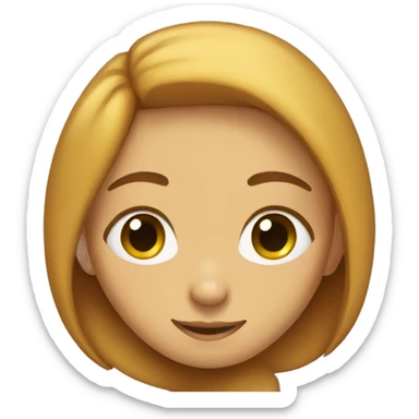 Cute shy girl  sticker