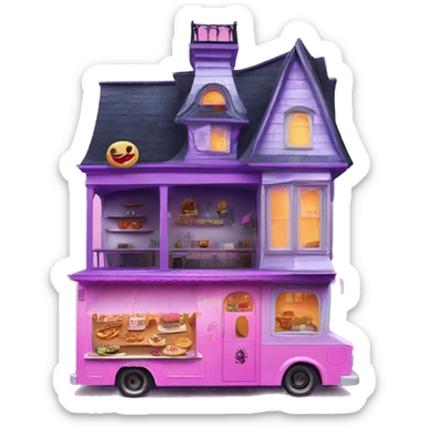 Barbie’s haunted dream house and food truck  sticker