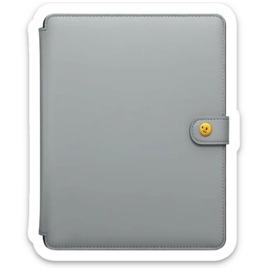 Closed forward facing Light grey trifold iPad cover
 sticker