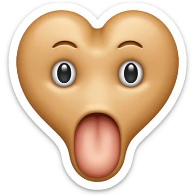 Prostate emoji without eyes, just a prostate sticker