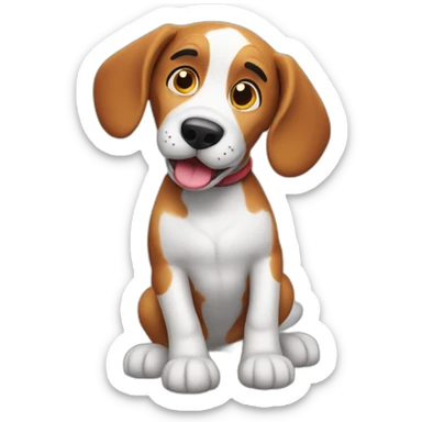goofy ahh stupid beagle sticker