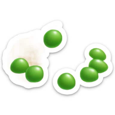 Pile of sand with a pea on top sticker