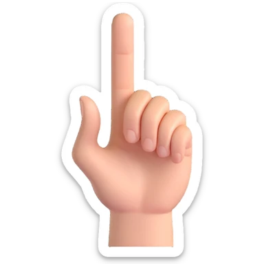 index finger pointing down sticker