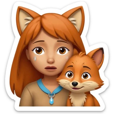 Make Dora and Swiper the fox crying sticker