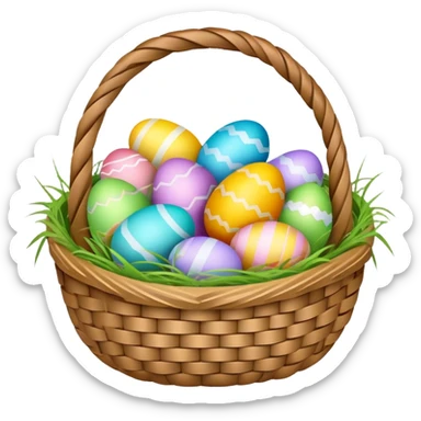 Easter basket sticker