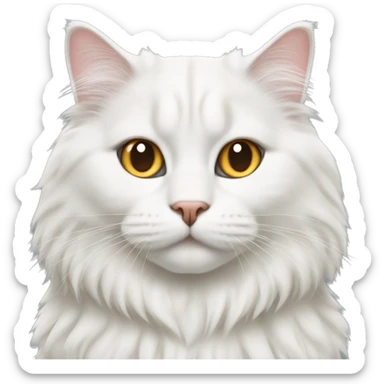 white siberian cat sticker