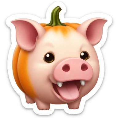 Calabaza cerdito sticker