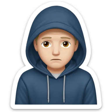 men with hoodie sad sticker