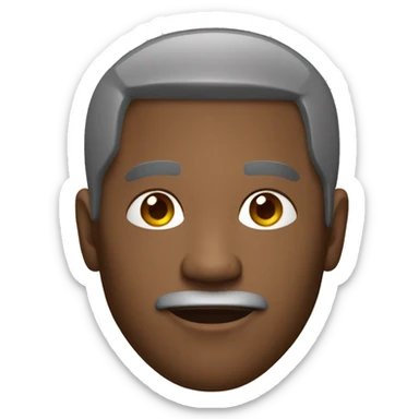 old stylish black man with fade short hair and wearing a hoodie sticker