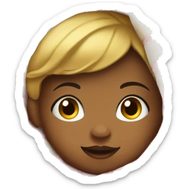 A baby girl with golden hair wrapped in a Christmas blanket. sticker