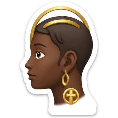 an ear praising God sticker