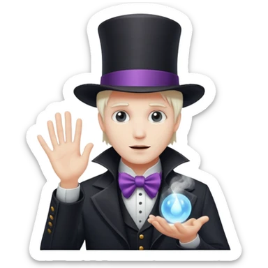 a magician who disappears into fog sticker