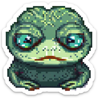Pepe the Frog meme with a sad expression sticker