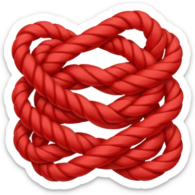 A bundle of red ropes sticker