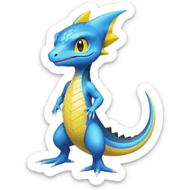 Haxorus-Axew-Fraxure-hybrid (full body) sticker
