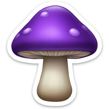 Purple mushroom sticker