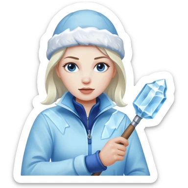 female ice sculptor sticker