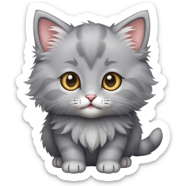 Chaton gris sticker