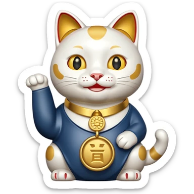 Lucky cat sticker