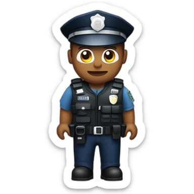 Police officer with a tactical gilet sticker