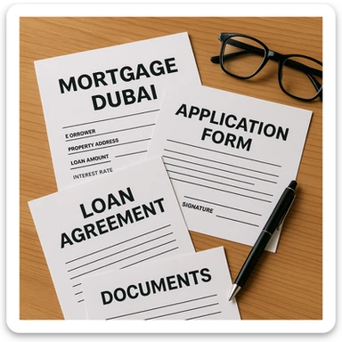 Documents for a mortgage in Dubai sticker