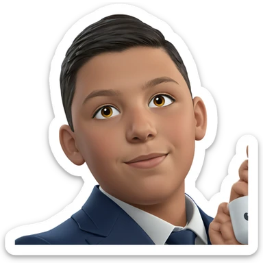 formal attire of a young man sticker