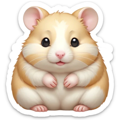 Meme-Worthy Cute Sleeping Cream Hamster Portrait Emoji, Head resting peacefully with a contented smile, showcasing a delightfully compact build and a luxuriously soft cream fur, eyes shut in a serene nap, Simplified yet hilariously adorable features, highly detailed, glowing with a soft, drowsy light, high shine, relaxed and utterly lovable, stylized with an air of playful laziness, bright and heartwarming, soft glowing outline, capturing the essence of a comically sleepy hamster, so meme-worthy it feels like it could instantly become the next viral sensation of adorable slumber! sticker