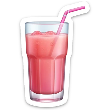 A glass of pink guava juice sticker