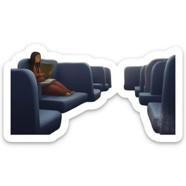 the aesthetics of a night train ride sticker