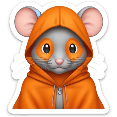 a mouse Prison wear orange cloth sticker