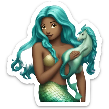 mermaid but with the top half of a horse sticker