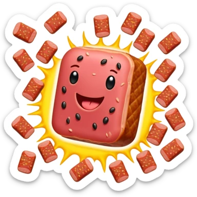SPAM MEAT meme summer DANCE PARTY LANDSCAPE sticker