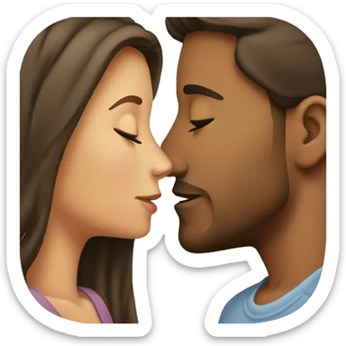 Couples kissing sticker