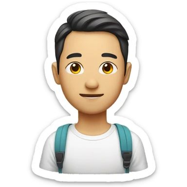 chinese man with a shirt that says sunrise daycamp sticker