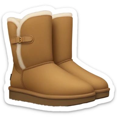 light brown short uggs with platform soles sticker