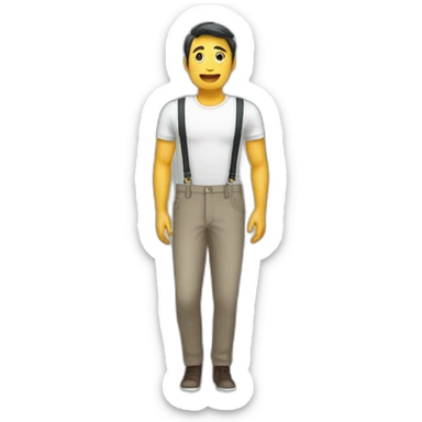 pants with suspenders sticker