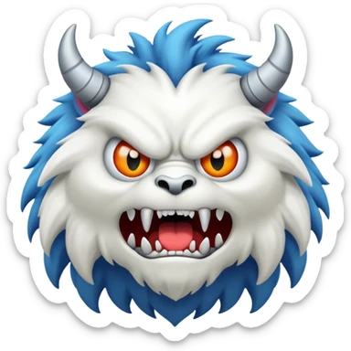 White monster can sticker