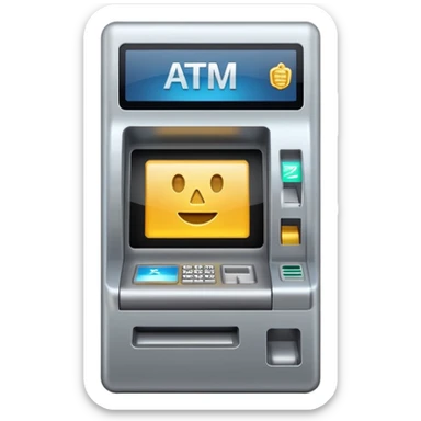 bank atm sticker